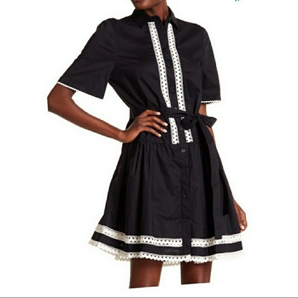 kate spade Dresses & Skirts - Kate spade lace inset shirt dress